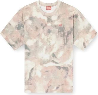 Diesel Tops, Heren, Beige, M, Denim, Camo T-shirt