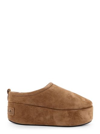 Balenciaga Alaska Soft Suede Mule With Plateau