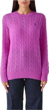 Polo Ralph Lauren Trui met ronde hals - Dames - Ronde hals truien - Paars - S - Wol - Truien & Vesten