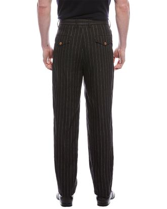 Brunello Cucinelli Mens Black Pinstripe Tailored Trousers