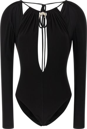 Marine Serre Womens Jewel Pendant Bodysuit