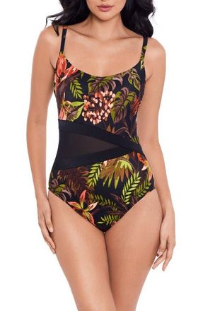 Miraclesuit Botanico Lyra Underwire One-Piece Swimsuit in Blm at Nordstrom, Size 14