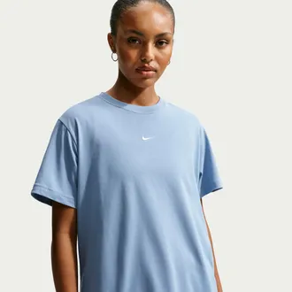 Nike Womens Nike Sportswear Classic Oversized T-Shirt in Blue | IH7601-486