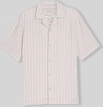 Tom Tailor Denim Relaxed Fit Freizeithemd aus Viskose-Leinen-Mix in Beige, Gr&ouml;&szlig;e XXL