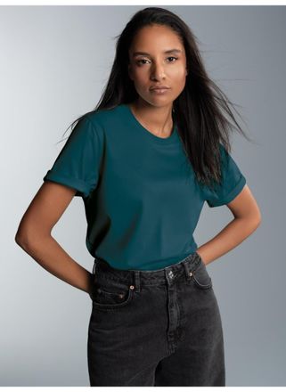 Trigema T-Shirt TRIGEMA TRIGEMA T-Shirt DELUXE Baumwolle, Damen, Gr. 4XL, blau (saphir), 100% Baumwolle, Basic, Shirts T-Shirt