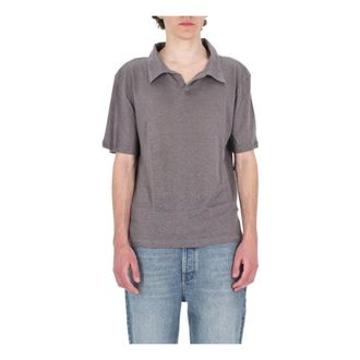 Officine G&eacute;n&eacute;rale Simon Polo - male - Officine G&eacute;n&eacute;rale - Polo Shirts - Gray - S - Tops