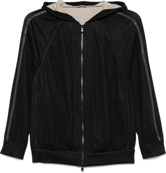 Brunello Cucinelli Stripe-detail Zip-up Hoodie