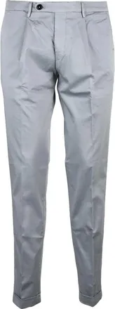Michael Coal Cotton Stretch Trousers With Tailored Slim Fit