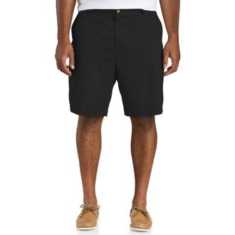 Nautica Big & Tall Deck Stretch Shorts in Black at Nordstrom, Size 42