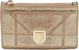 Dior Pre-owned Leather Wallet - Dames - Vintage Accessoires - Geel - ONE Size - Leer - Vintage