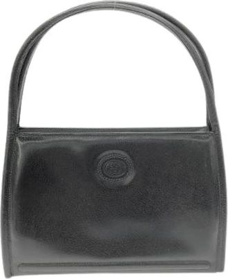 Gucci Pre-owned Handbags, female, Black, Size: ONE SIZE Pre-owned Leather Shoulder Bag