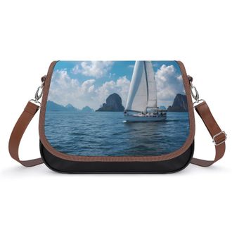 Generic Nautical Yacht Aquatic Coastal Crossbody Bags for Women Shoulder Messenger Bag Purse Handbags