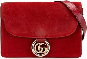 Gucci Borsa a tracolla GG Ring Torchon piccola in pelle scamosciata 2000-2015 - Rosso