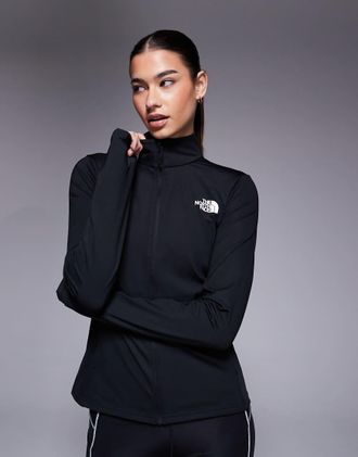 The North Face Flex - Giacca da allenamento nera con zip-Nero
