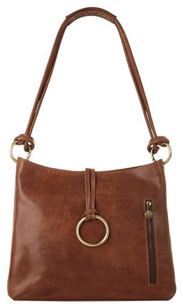 Pik&eacute; Shopper PIK&Eacute;, Damen, Gr. B/H/T: 33cm x 31cm x 9cm onesize, braun, Leder, used, Taschen Shopper, echt Leder, Made in Italy