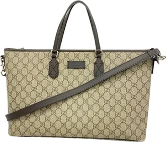 Gucci Brown Pvc Tote Bag (Pre-Owned)