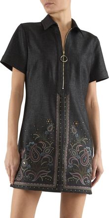 Ramy Brook Kristen Dress In Dark Denim Multi