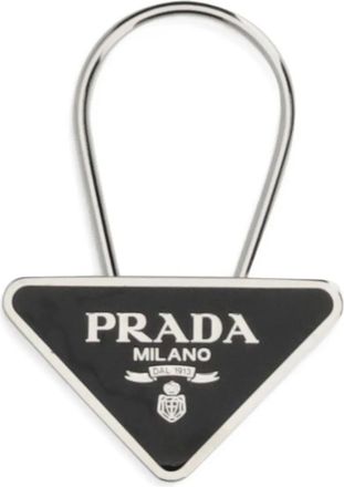 Prada Sleutelhanger met logo - Zilver