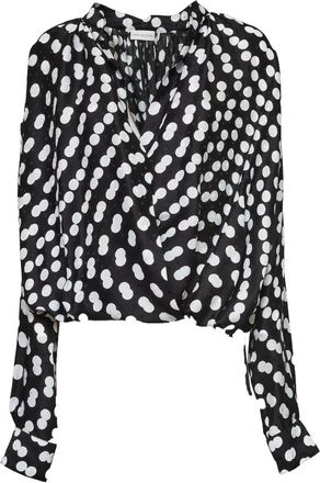 Dries Van Noten Blouses - Dames - Blouses - Zwart - 2XS - Leer - Overhemden