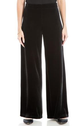 Max Studio Velvet Wide Leg Pants in Black at Nordstrom Rack, Size X-Large
