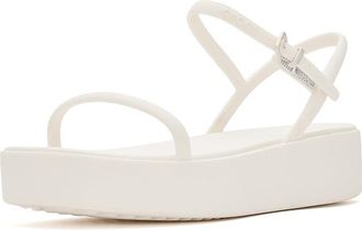 Crocs Miami Y-strap Platform Sandals Womens Dress Sandals Chalk : 11 M, Synthetic