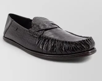 Tom Ford crocodile-print leather loafers