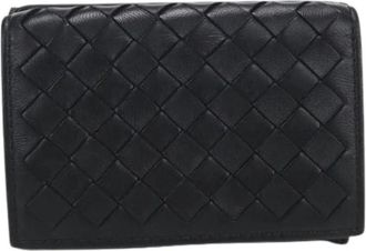 Bottega Veneta Pre-owned Tri-fold Wallet - unisex - Vintage Accessoires - Zwart - ONE Size - Leer - Vintage