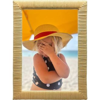 Mariposa Woven Texture 5 x 7-Inch Picture Frame in Yellow at Nordstrom