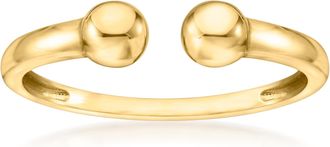 Ross-Simons Italian 14kt Yellow Gold Double-Bead Open Ring