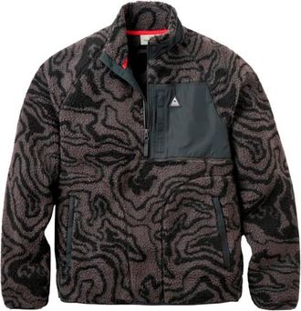 Passenger Offroad Recycled Sherpa 1/2 Zip Fleece 2.0 Fleecepullover f&uuml;r Herren | schwarz/grau