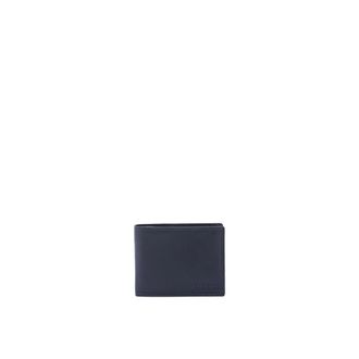 Laura Biagiotti Lb7602-40 Compacte Leren Portemonnee - Heren - Accessoires - Blauw - Maat: ONE Size Leer
