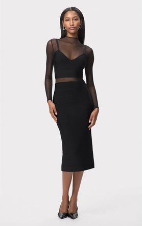 H&eacute;rve L&eacute;ger The Noelle Dress in Black at Nordstrom, Size Xx-Small
