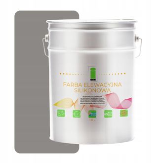 OEM Pintura De Silicona Para Fachadas, Gris Oscuro, 10 L