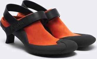 Loewe Dive Slingback suede pumps