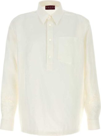 Gucci White Regular Solid Shirt