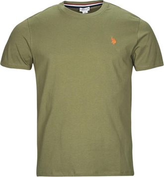 U.S.Polo Association Groen Heren Katoen Logo T-shirt - Heren - T-shirts - Groen - S - Katoen - Tops