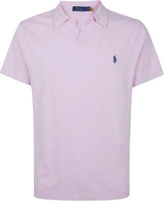 Polo Ralph Lauren Tops, Heren, Roze, L, Katoen, Klassiek Passend Poloshirt