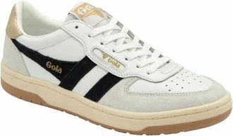 Gola Womens Gola Hawk CLB336 Sneakers White Black Gold Trainer Shoes RHS6600