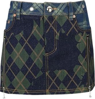 Andersson Bell Rok met argyle-patroon - Blauw