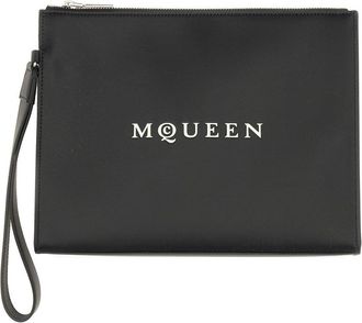 Alexander McQueen Pouch With Logo-Uomo