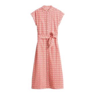 Woolrich Shirt Dresses, female, Pink, Size: XS Cotton Viscose Chemisier Dress