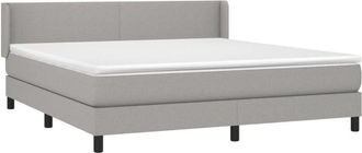 vidaXL Vidaxl - Cama Box Spring Con Colch&oacute;n Tela Gris Claro 180x200 Cm
