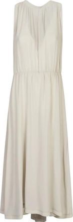 Crida Milano Beatrice dEste Midi Jurk - Dames - Casual kleedjes - Beige - 3XS - Kleedjes