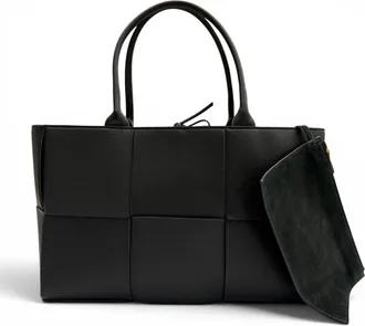 Bottega Veneta Black Leather Pouch Tote Bag (Pre-Owned)
