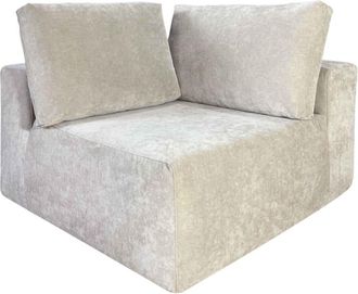 Oviala Sillón rinconero para sofá modular en tela crudo L 100 cm