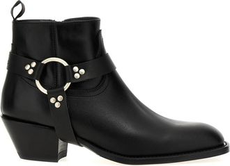 Sonora Dulce Belt Enkellaarsjes - Dames - Cowboylaarzen - Zwart - 41 EU - Leer - Schoenen