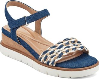 Easy Spirit Edythe Wedge Sandal in Dark Blue at Nordstrom, Size 5.5