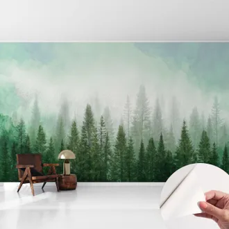 Tulup Carta Da Parati Autoadesiva - Fotomurale Adesivo - Soggiorno Moderno - Resistente - Lupo Nel Bosco 416x254 Cm