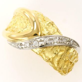 C&A Platinum Yellow Gold Yellow Gold (18K) Platinum 900 Band Ring (Pre-Owned)