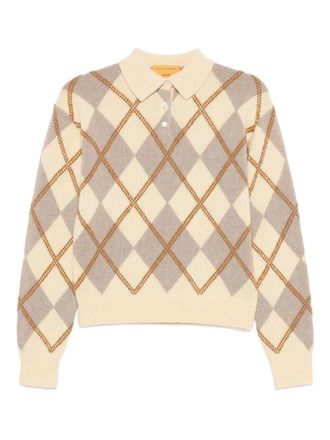 Guest In Residence argyle polo knit - Toni neutri